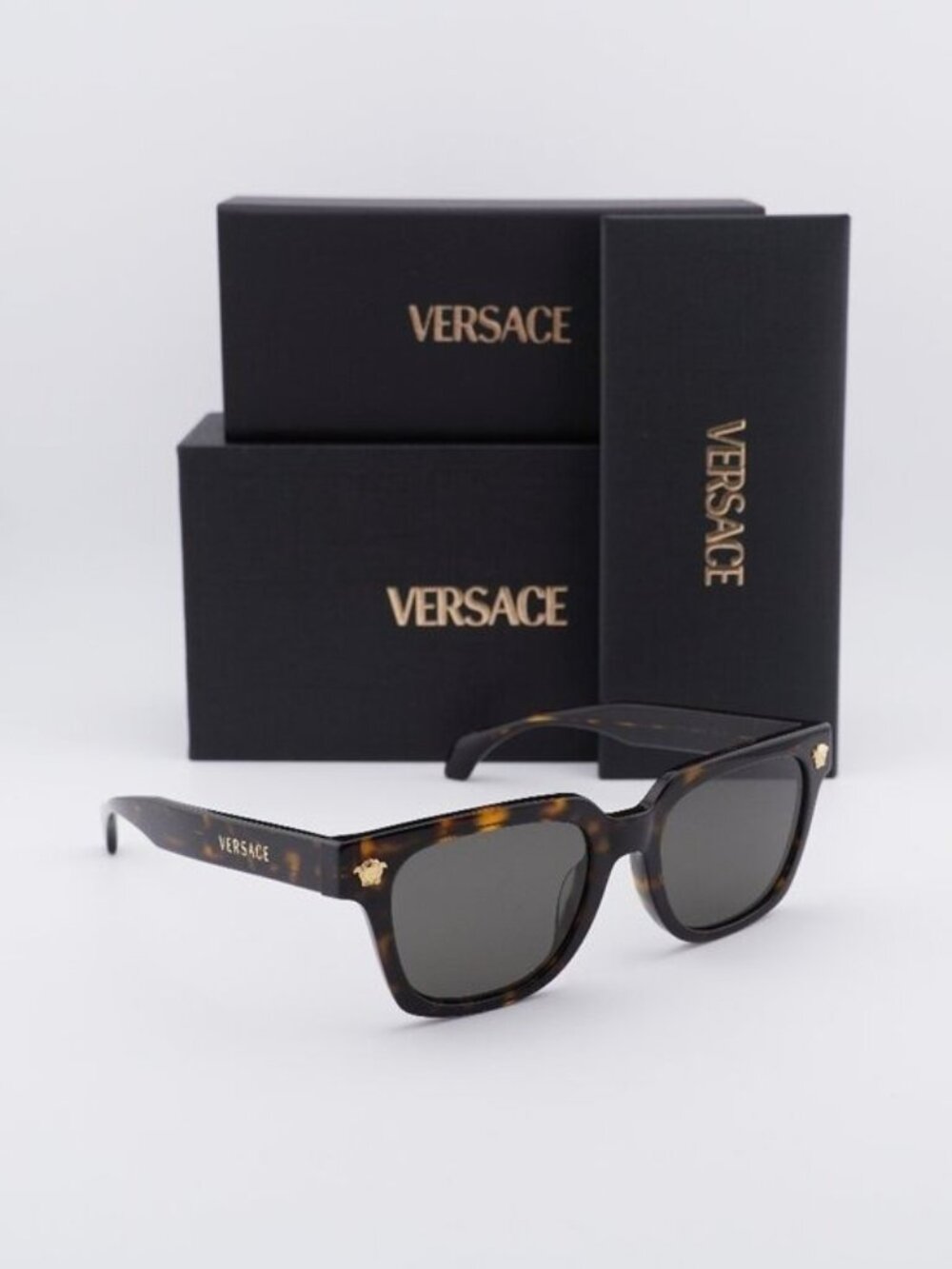 Versace VE4510U 108/3 Unisex Square Sunglasses – Havana / Brown